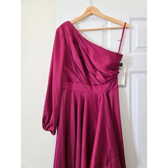 Mac Duggal 49141 One-Sleeve High-Low Prom Dress 4 NWT $358 - Picture 6 of 11